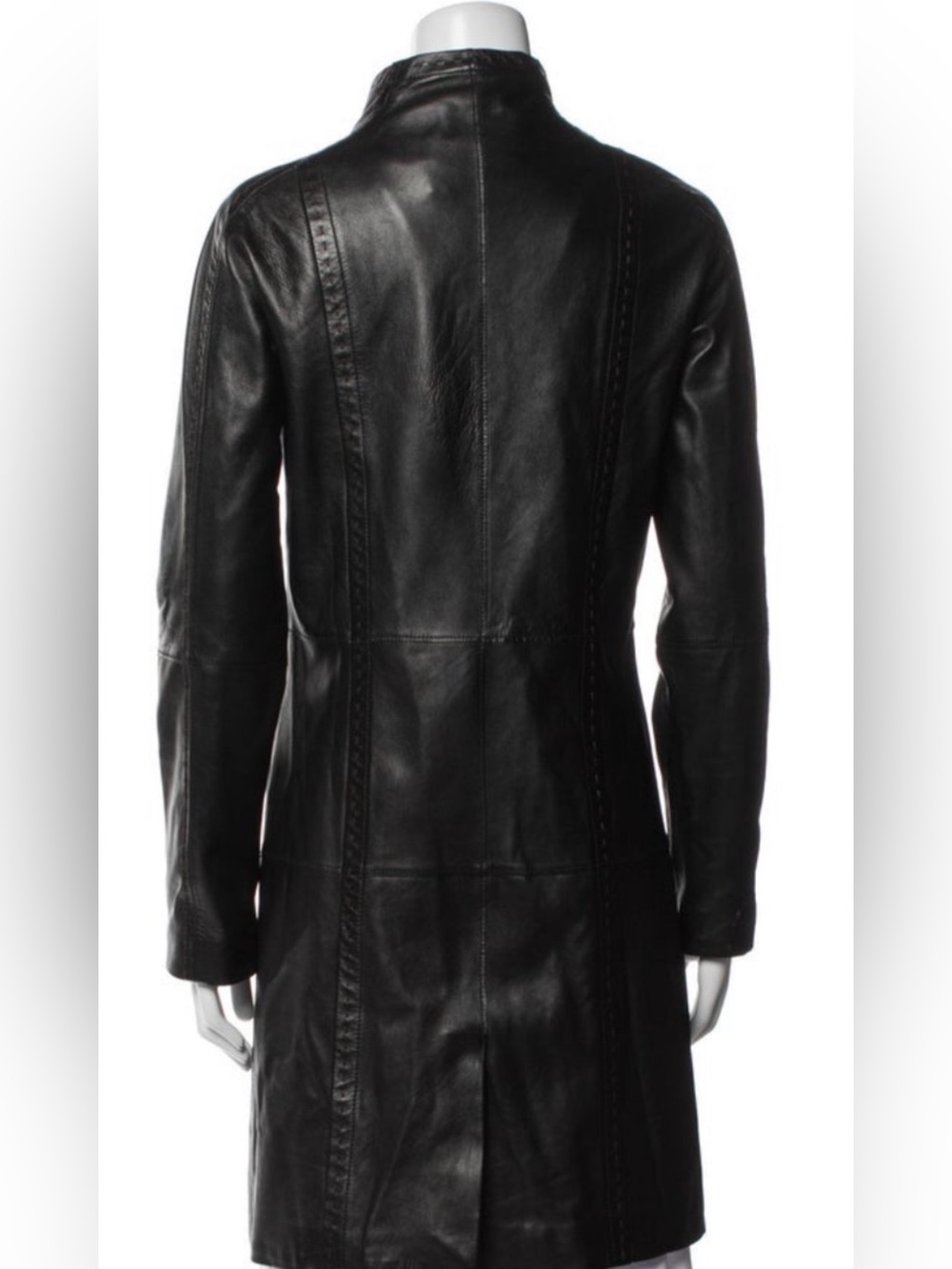 St. John Collection Supple Soft Black Leather Coat – Size 12 - Picture 8 of 9